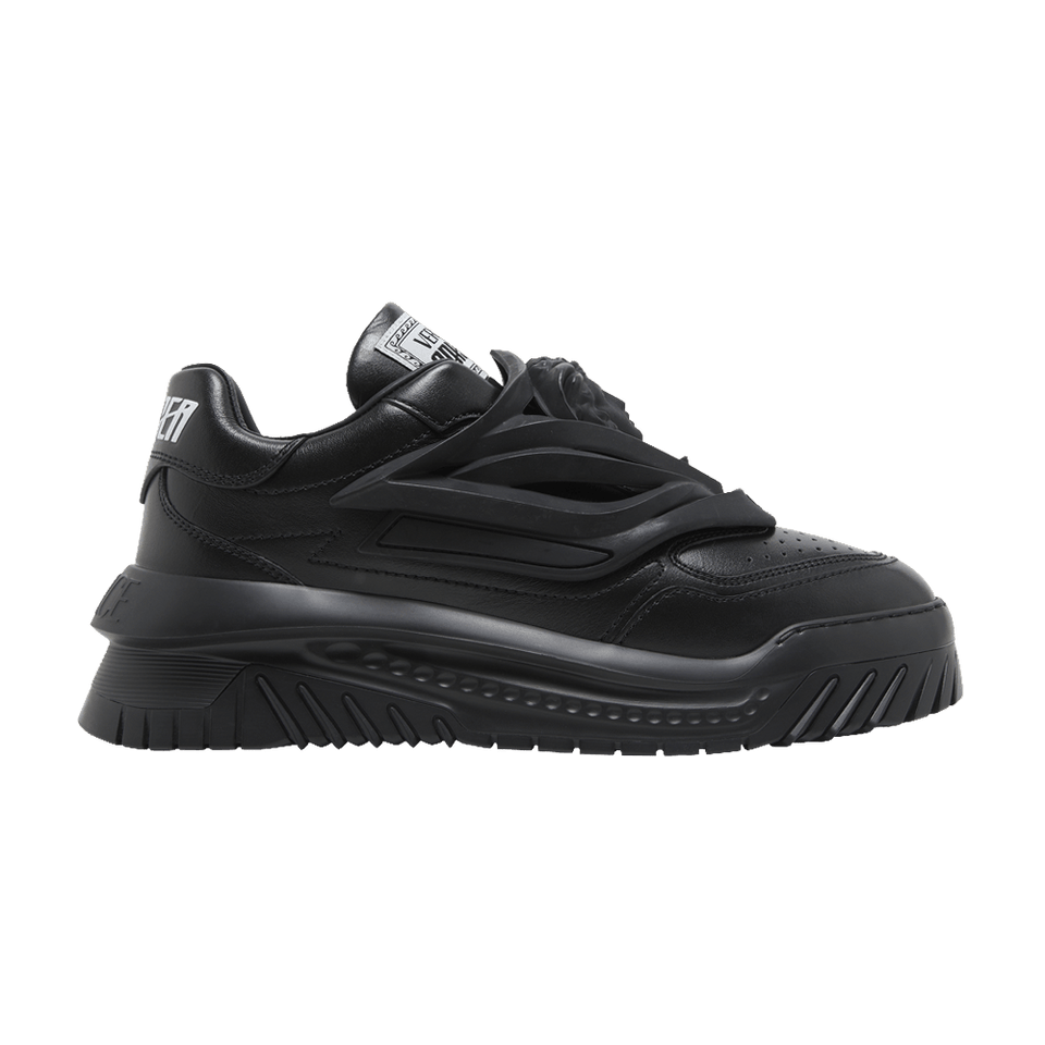 Versace Odissea Caged Rubber Medusa Sneaker Triple Black