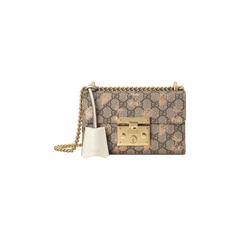Gucci Padlock Small Berry Shoulder Bag Tan/White