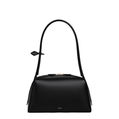 Alaia Le Bouledogue Medium Calfskin Shoulder Bag - Noir