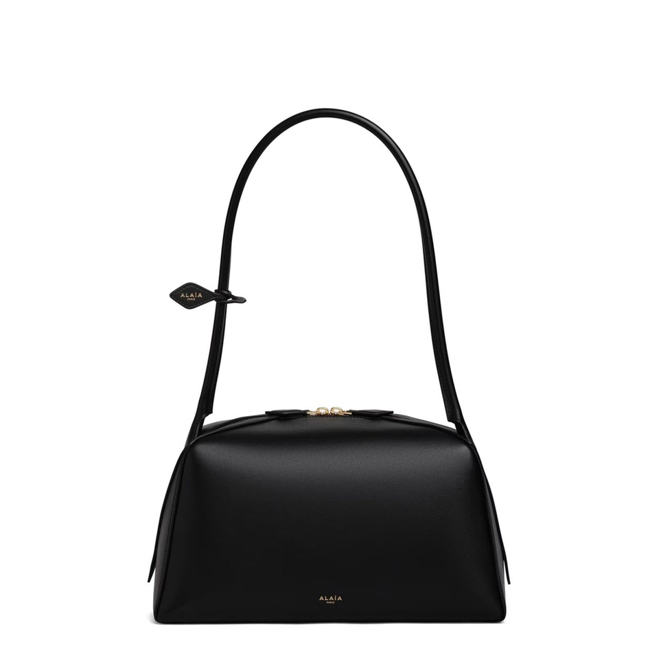 Alaia Le Bouledogue Medium Calfskin Shoulder Bag - Noir
