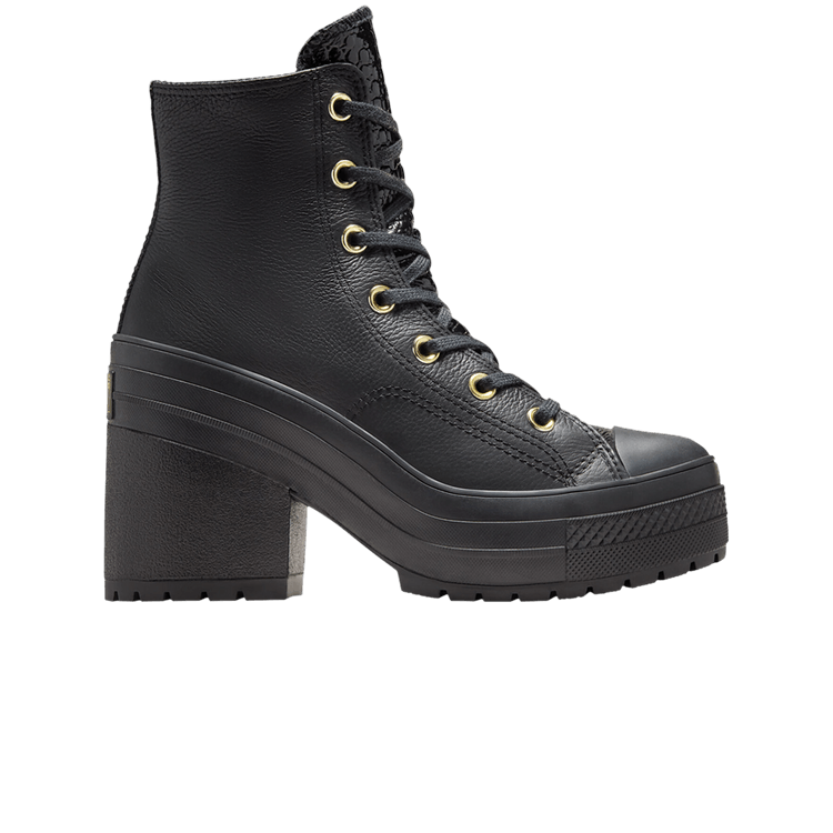 Wmns Chuck 70 De Luxe Heel Platform High 'Black Light Gold'