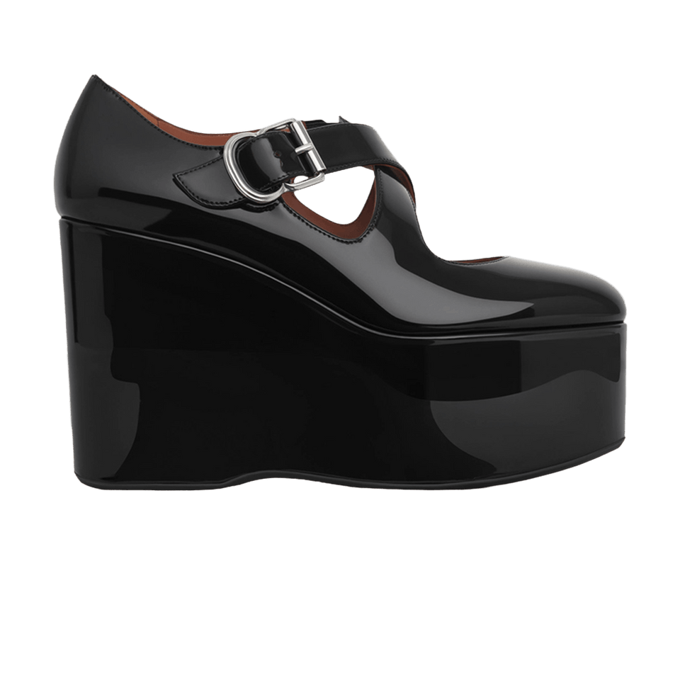 Alaïa Wmns Criss Cross Wedge 'Patent Black'
