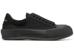 Alexander Mcqueen Deck Skate Plimsoll Lace-Up Triple Black