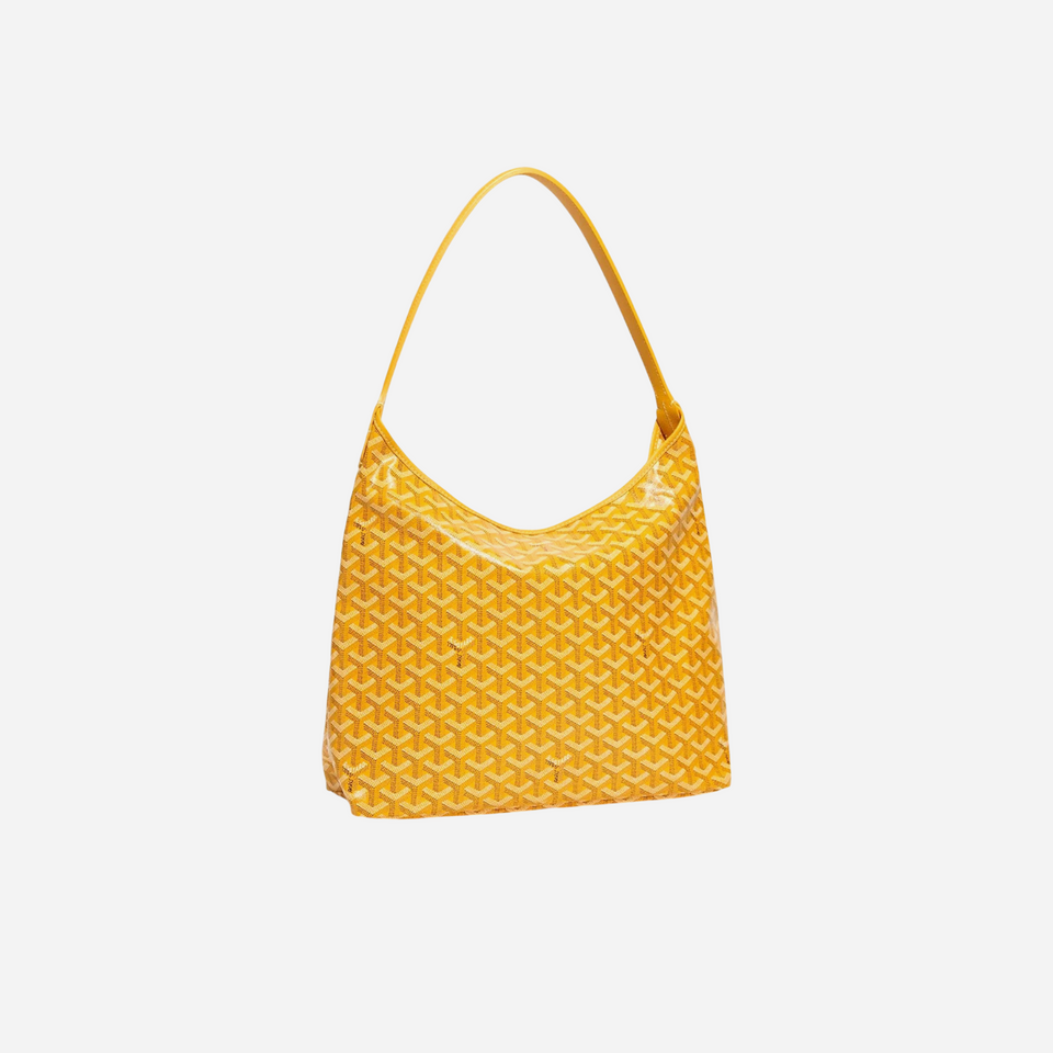 Goyard Goyardine Yellow Boheme PM Hobo Bag Palladium Hardware