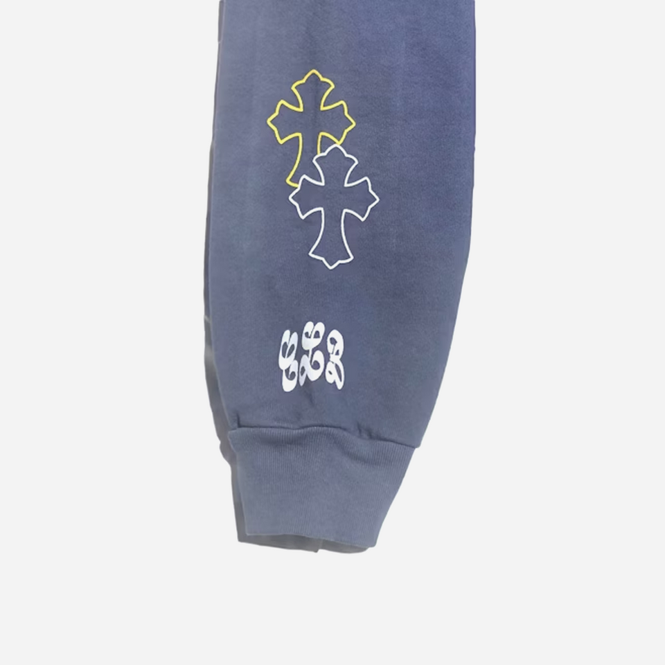 Chrome Hearts x Drake Certified Chrome Hand Dyed Hoodie Washed Blue (Miami Exclusive)