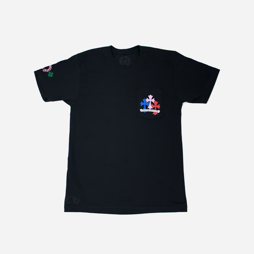 Chrome Hearts Multi Color Cross Cemetery T-Shirt Black