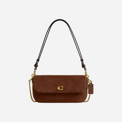 Coach Brook Flap Chain Bag Warm Brown