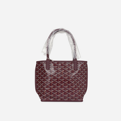 Goyard Goyardine Burgundy Anjou Mini Bag Palladium Hardware