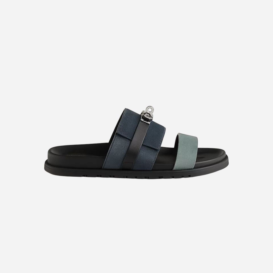 Hermes Jackson Sandal Multicolore Bleu Tonnerre