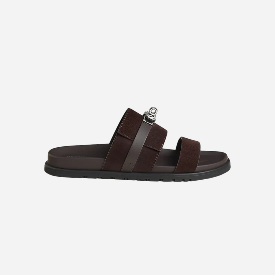 Hermes Jackson Sandal Marron Ebène