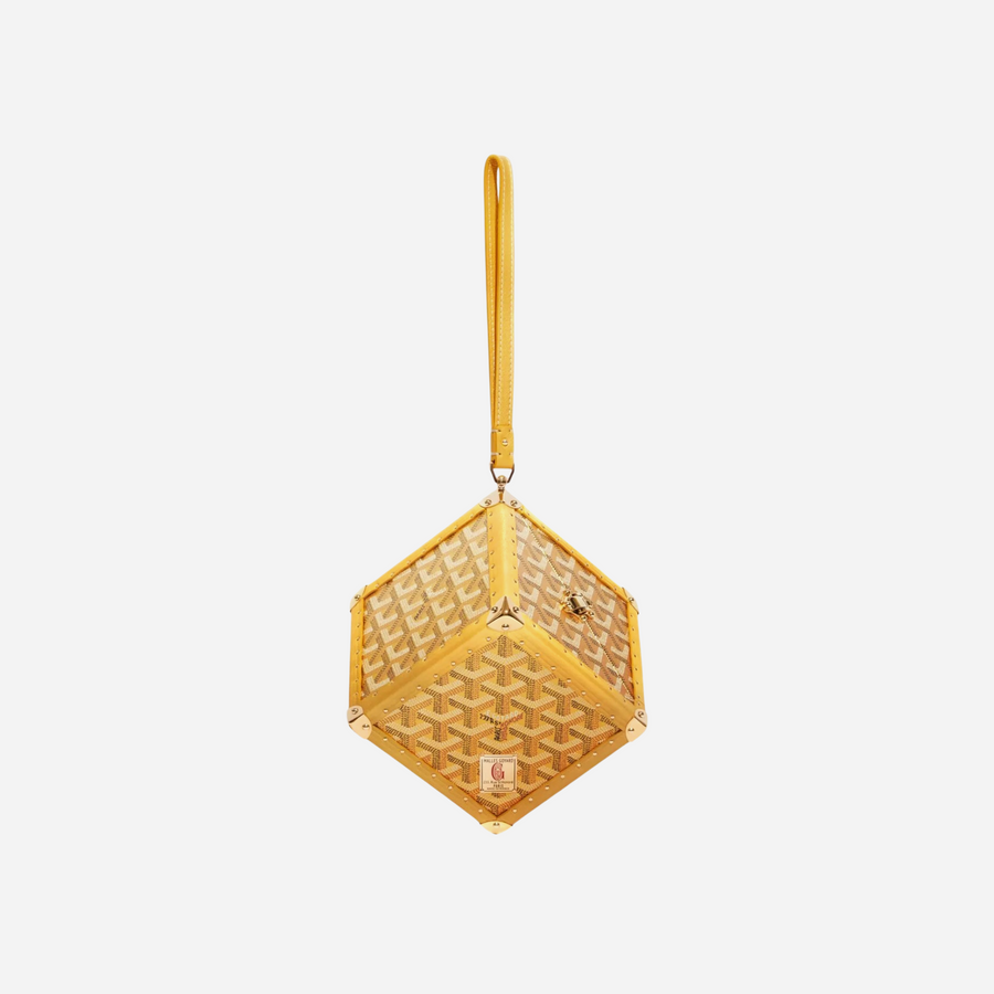 Goyard De Trunk Bag Metallic Gold Goyardine Gold Hardware