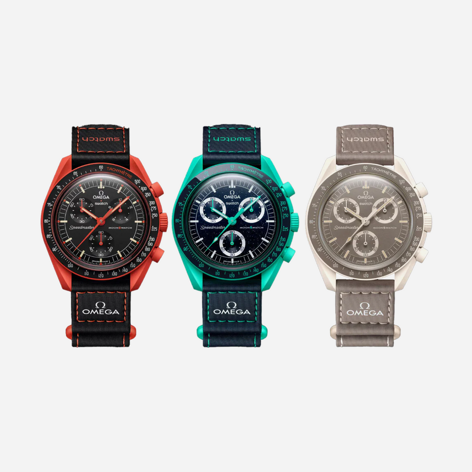 Swatch X Omega Bioceramic Moonswatch Mission To Earth Set Of 3