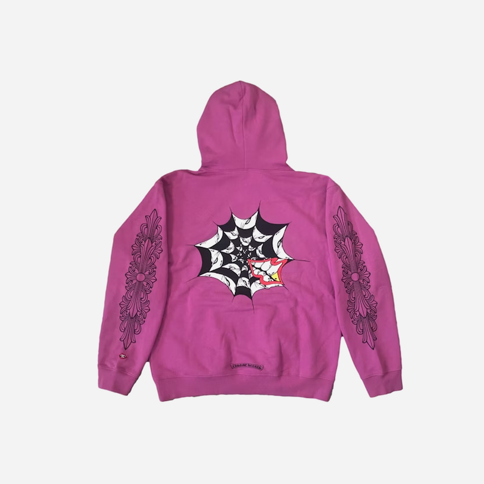 Chrome Hearts Matty Boy Spider Web Hoodie Purple