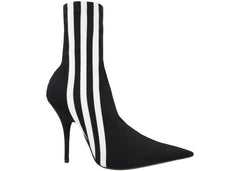 Balenciaga X Adidas Knife Booties Black White Womens