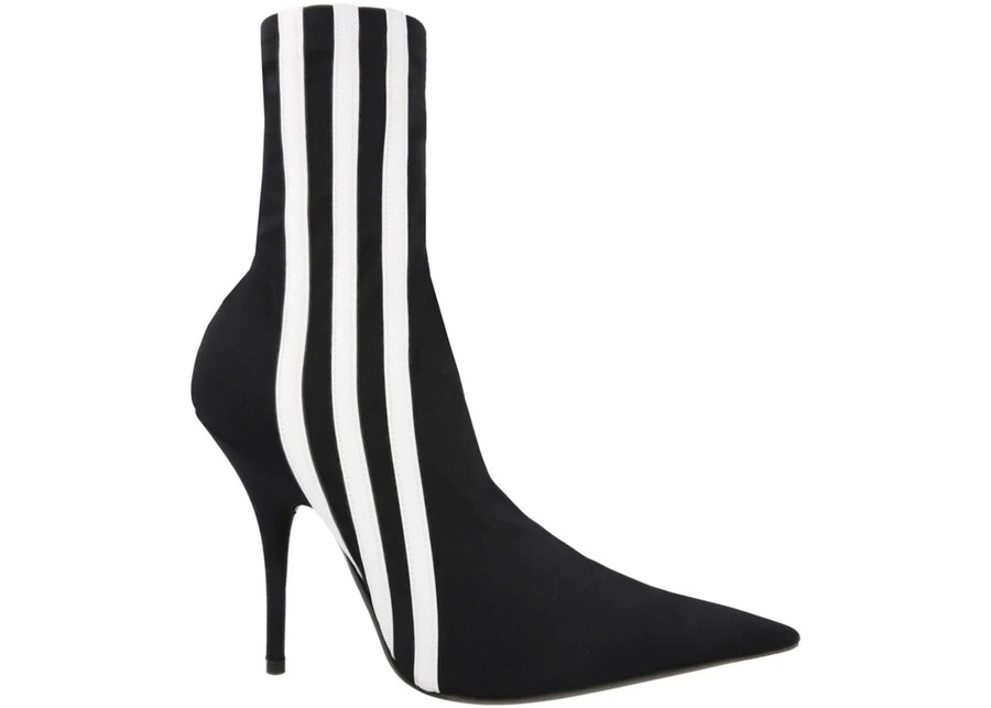 Balenciaga X Adidas Knife Booties Black White Womens