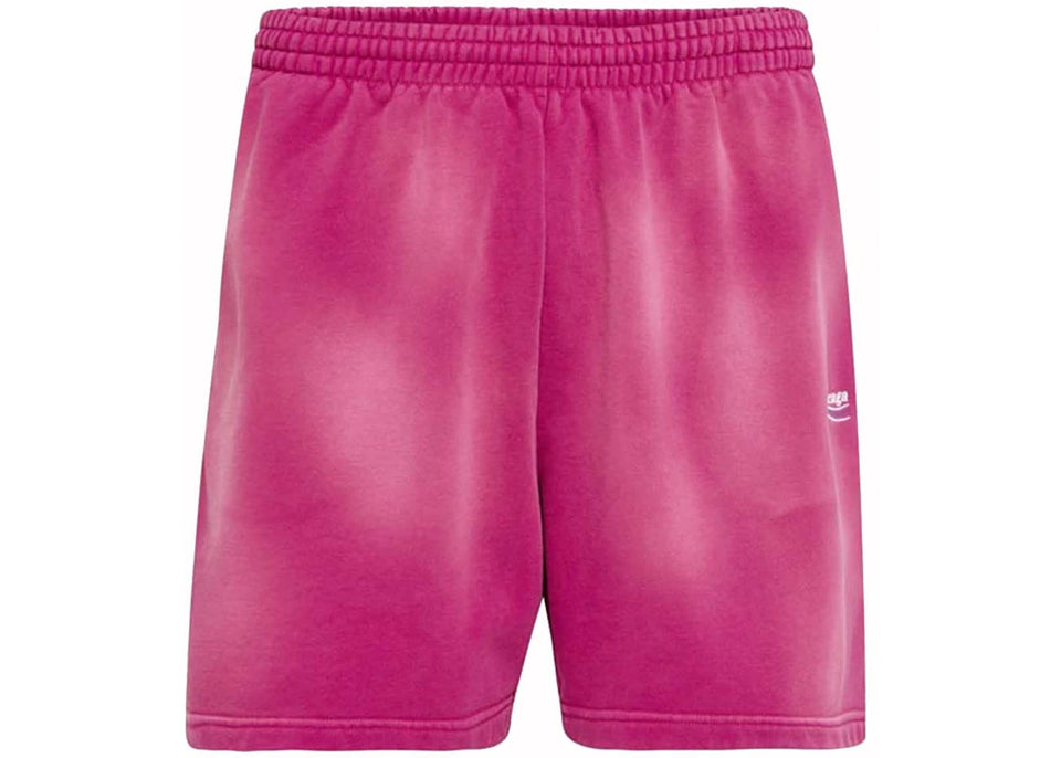 Balenciaga Campaign Logo Sweatshorts Dark Fuchsia