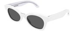 Balenciaga Cat Eye-Frame Acetate Sunglasses White/White/Grey (BB0230S-30013405-005)