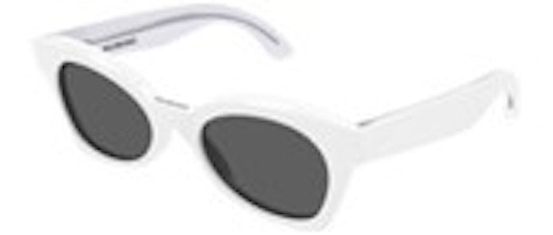 Balenciaga Cat Eye-Frame Acetate Sunglasses White/White/Grey (BB0230S-30013405-005)