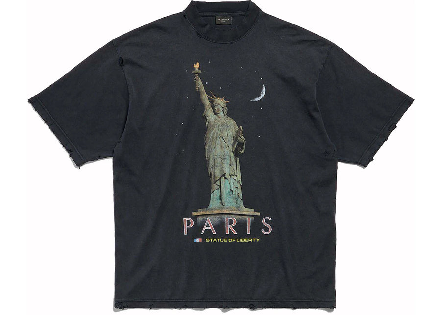 Balenciaga Paris Liberty Medium Fit T-Shirt Black
