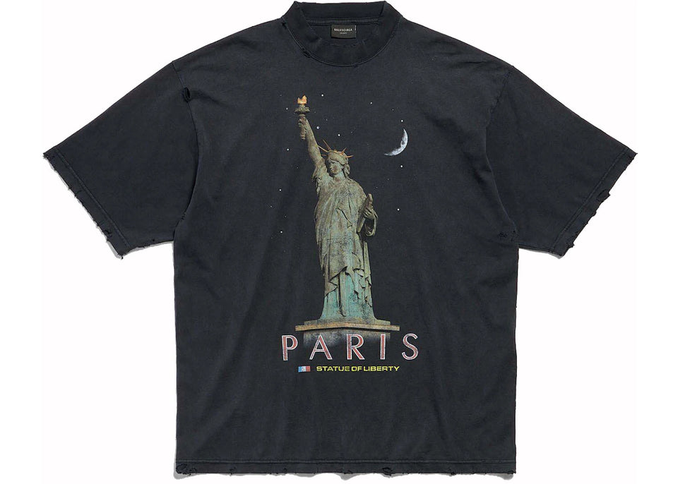 Balenciaga Paris Liberty Medium Fit T-Shirt Black