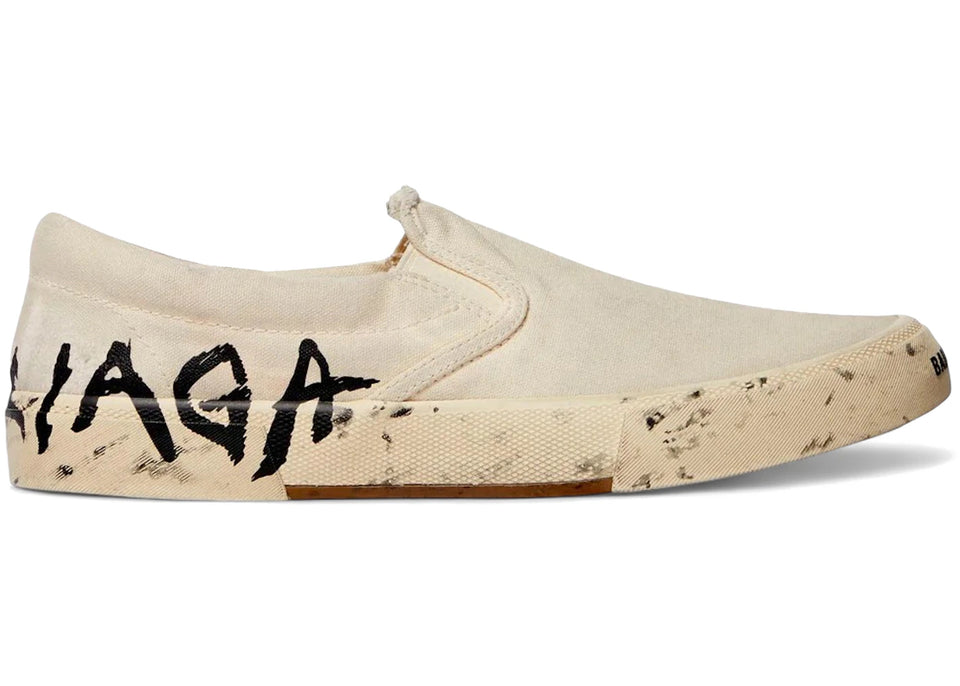 Balenciaga Paris Low Top Graffiti Destroyed White Black