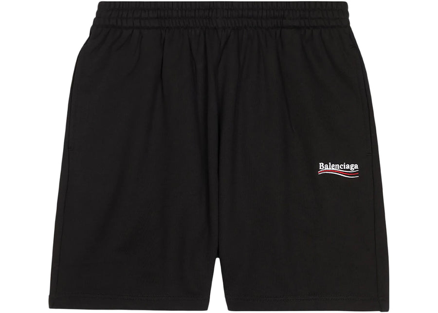 Balenciaga Political Campaign Large Fit Sweat Shorts Black/White