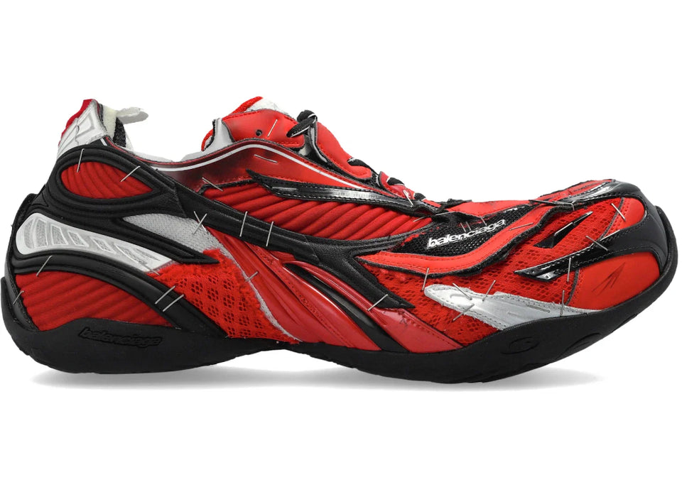 Balenciaga Soleless Sneakers Red Black Silver