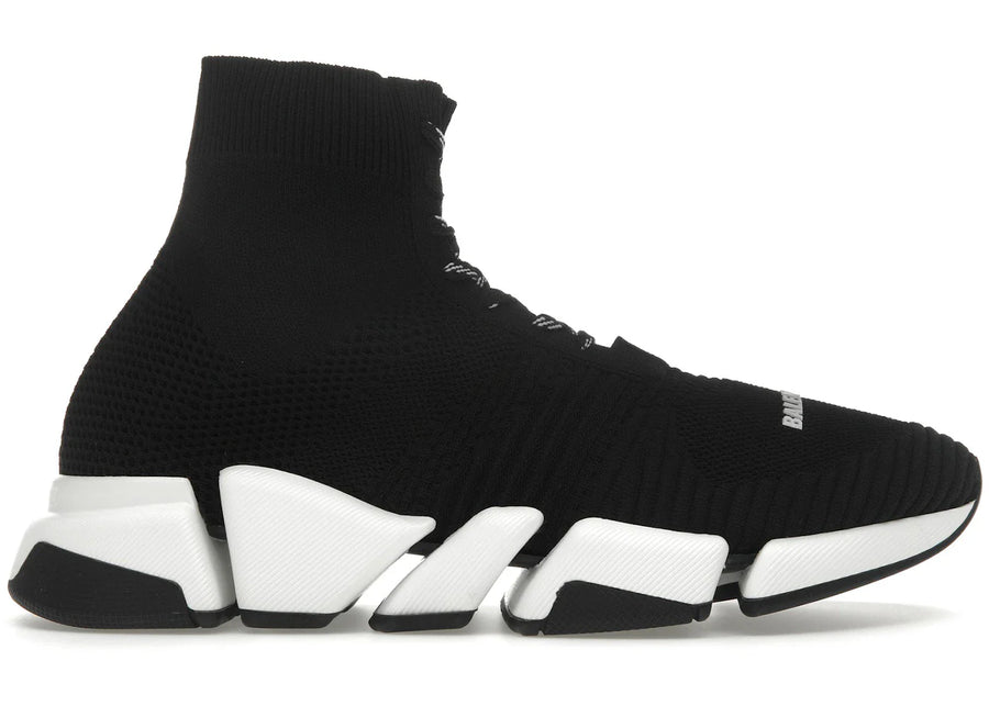 Balenciaga Speed 2.0 Lace Up Black White