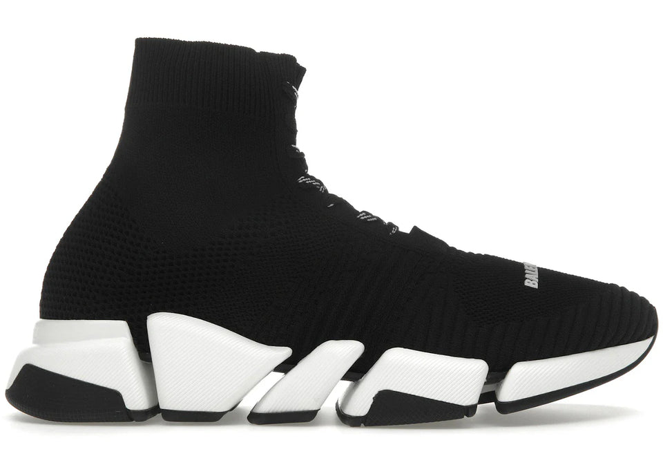 Balenciaga Speed 2.0 Lace Up Black White
