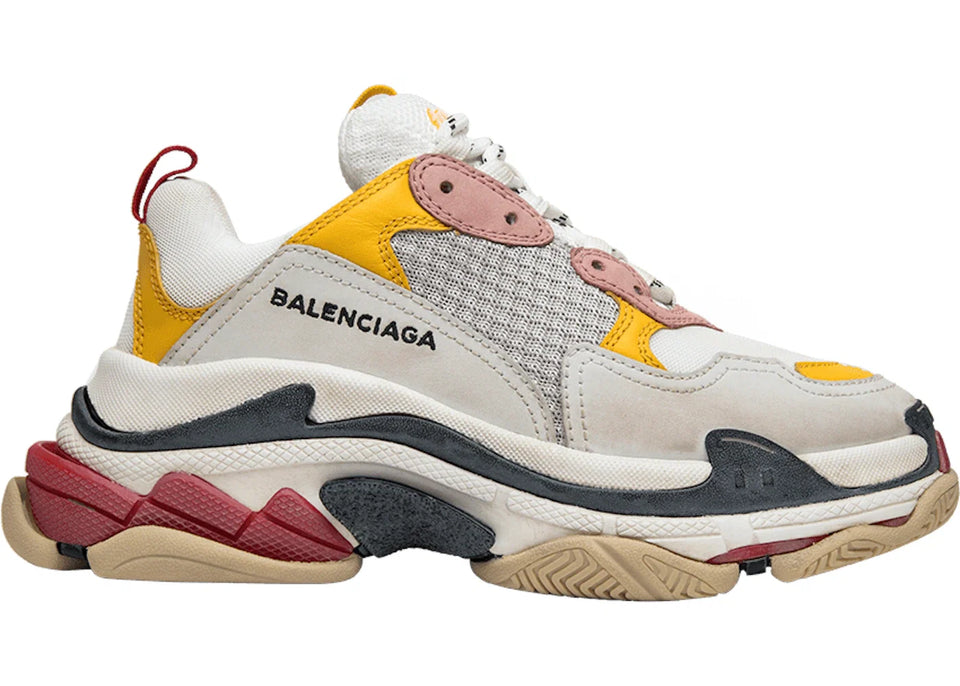 Balenciaga Triple S Cream Yellow Red 2019 Womens