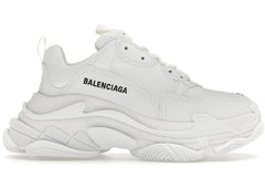 Balenciaga Triple S Synthetic Leather Triple White Womens