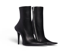 Balenciaga Witch 110mm Booties Black Sheepskin (Women's)