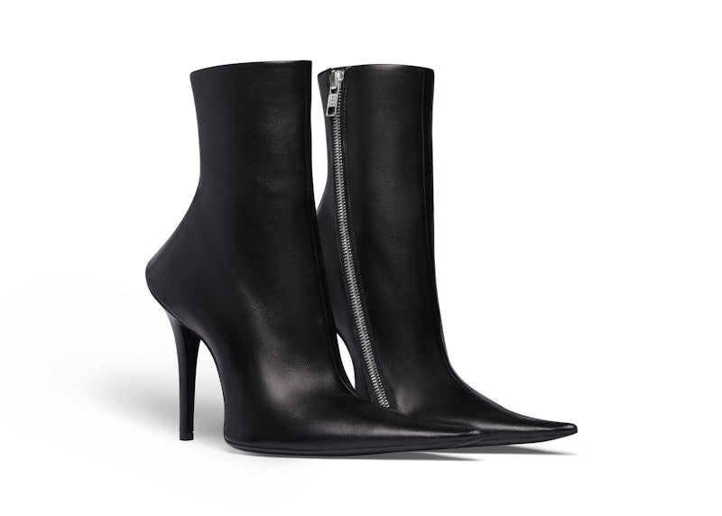 Balenciaga Witch 110mm Booties Black Sheepskin (Women's)