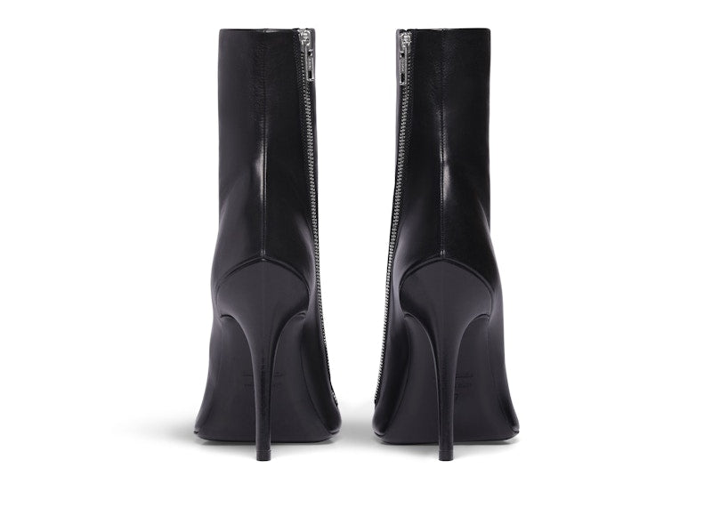 Balenciaga Witch 110mm Booties Black Sheepskin (Women's)