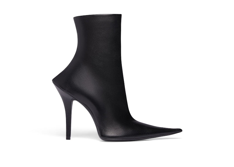 Balenciaga Witch 110mm Booties Black Sheepskin (Women's)