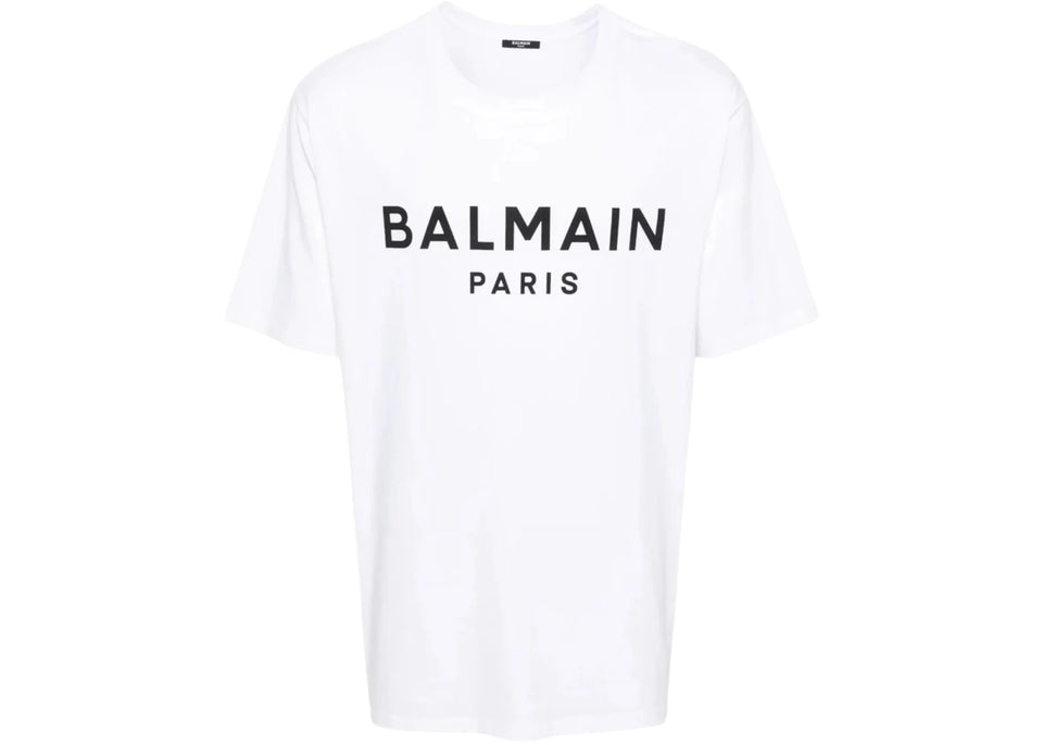 Balmain Logo Print T-Shirt White