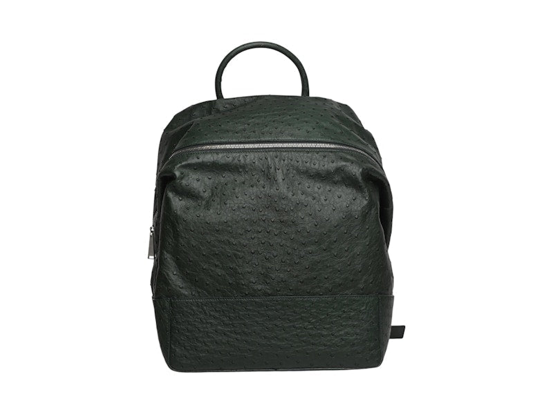 Bottega Veneta Ostrich Leather Backpack Green