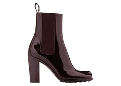 Bottega Veneta Patent Leather Ankle Boot Brown (Women's)