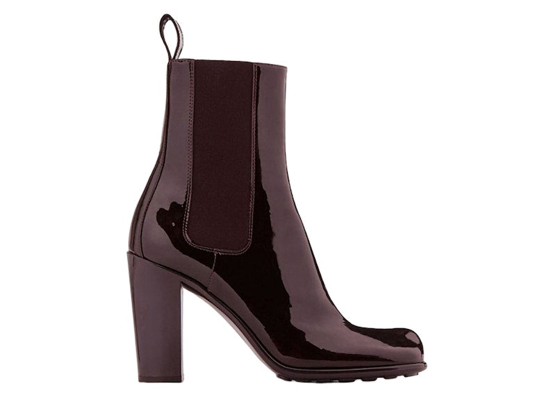 Bottega Veneta Patent Leather Ankle Boot Brown (Women's)