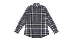 Burberry Check Cotton Shirt Grey