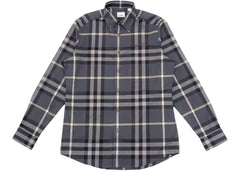 Burberry Check Cotton Shirt Grey