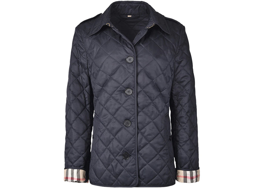 Burberry Diamond Quilted Jacket Navy
