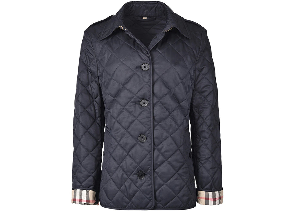 Burberry Diamond Quilted Jacket Navy