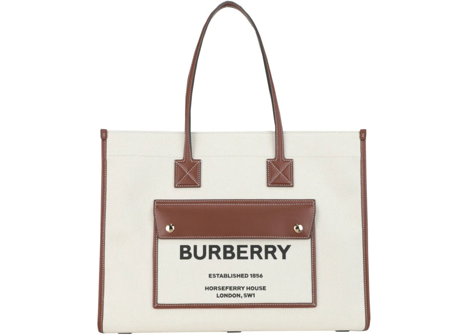 Burberry Medium Freya Tote Tan