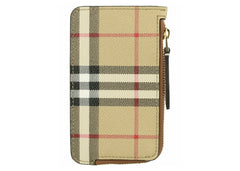 Burberry Sommerset Check Zip Card Holder Archive Beige