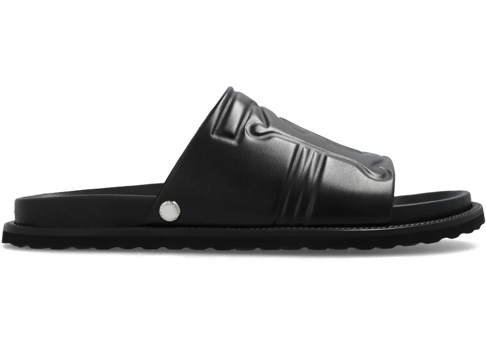 Burberry Thornton Leather Slides Black