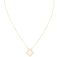 Van Cleef & Arpels Vintage Alhambra Mother of Pearl 18k Yellow Gold Necklace