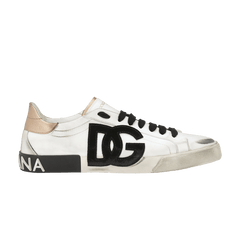 Dolce & Gabbana Portofino Vintage DG Logo Print - White Gold