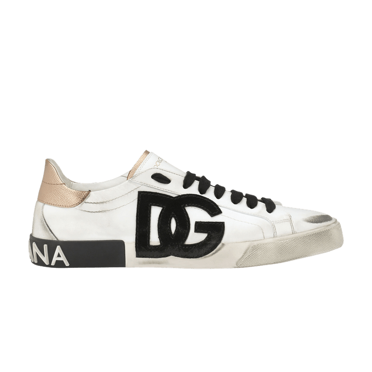 Dolce & Gabbana Portofino Vintage DG Logo Print - White Gold
