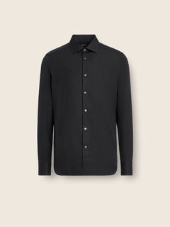 Zegna Black Trofeo Comfort Cotton Shirt
